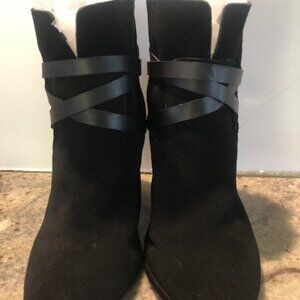 Black suede ankle boots